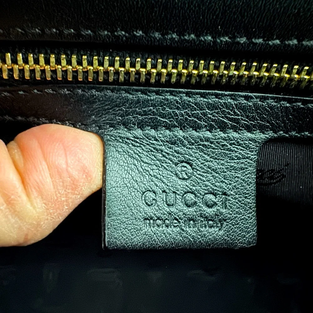 Gucci Queen Large Leather Tote Black - Picture 9 of 11